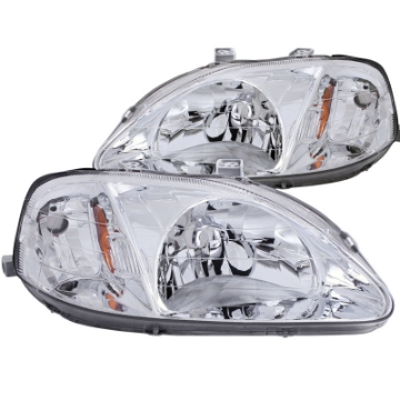 Picture of ANZO 1999-2000 Honda Civic Crystal Headlights Chrome
