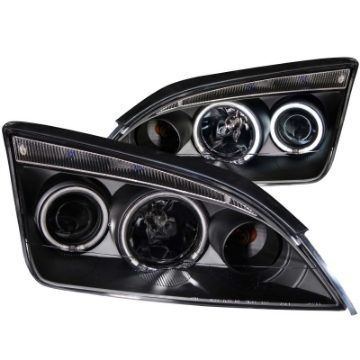 Picture of ANZO 2005-2007 Ford Focus Projector Headlights w- Halo Black