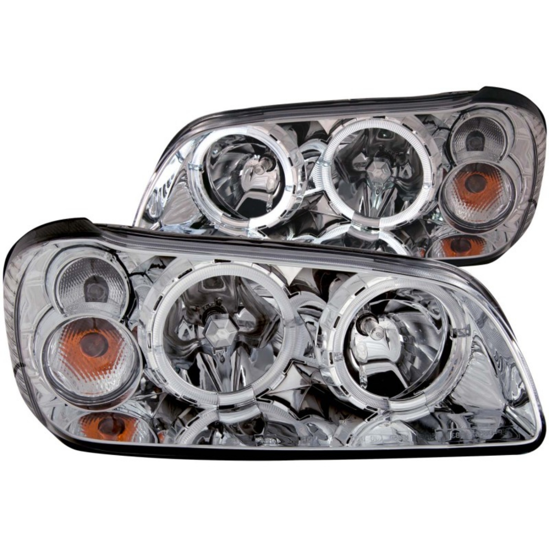 Picture of ANZO 2002-2003 Nissan Maxima Crystal Headlights w- Halo Chrome