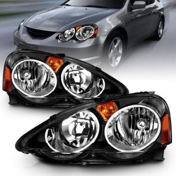 Picture of ANZO 2002-2004 Acura RSX Crystal Headlights Black