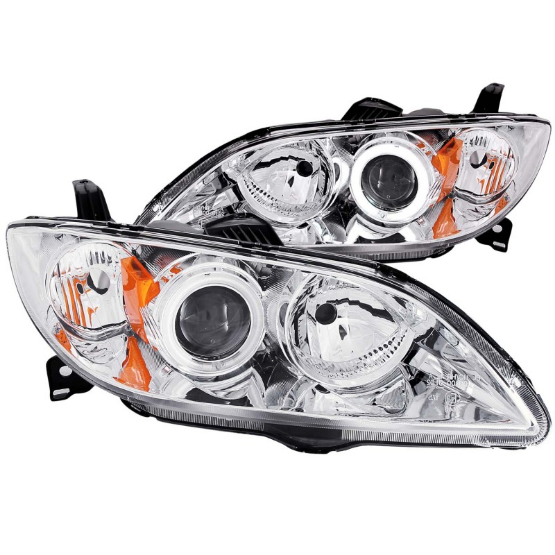 Picture of ANZO 2004-2008 Mazda 3 Projector Headlights w- Halos Chrome