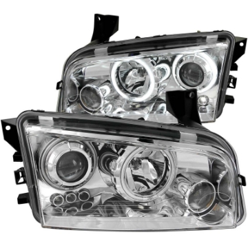 Picture of ANZO 2006-2010 Dodge Charger Projector Headlights w- Halo Chrome CCFL