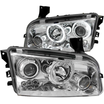 Picture of ANZO 2006-2010 Dodge Charger Projector Headlights w- Halo Chrome CCFL
