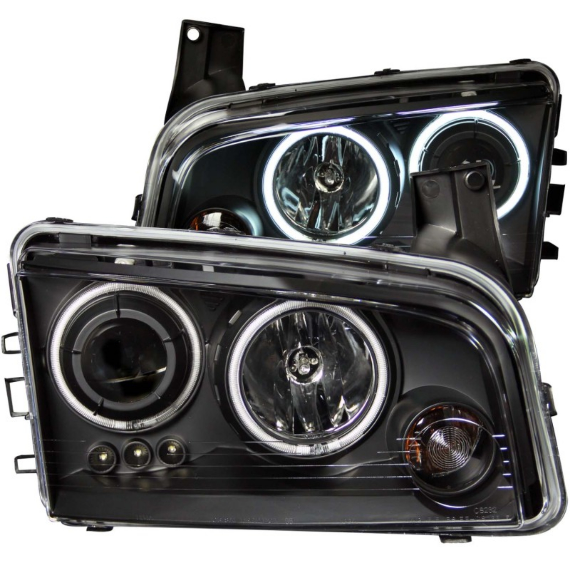 Picture of ANZO 2006-2010 Dodge Charger Projector Headlights w- Halo Chrome CCFL