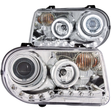 Picture of ANZO 2005-2010 Chrysler 300C Projector Headlights w- Halo Chrome CCFL G2