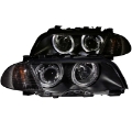 Picture of ANZO 1999-2001 BMW 3 Series E46 Projector Headlights w- Halo Black CCFL