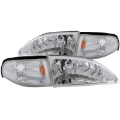 Picture of ANZO 1994-1998 Ford Mustang Crystal Headlights Chrome