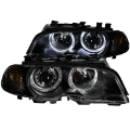 Picture of ANZO 2000-2003 BMW 3 Series E46 Projector Headlights w- Halo Black