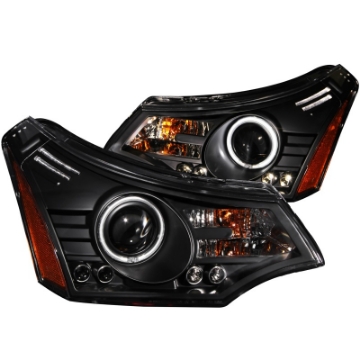 Picture of ANZO 2008-2011 Ford Focus Projector Headlights Black