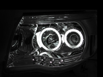 Picture of ANZO 2005-2011 Toyota Tacoma Projector Headlights w- Halos Chrome