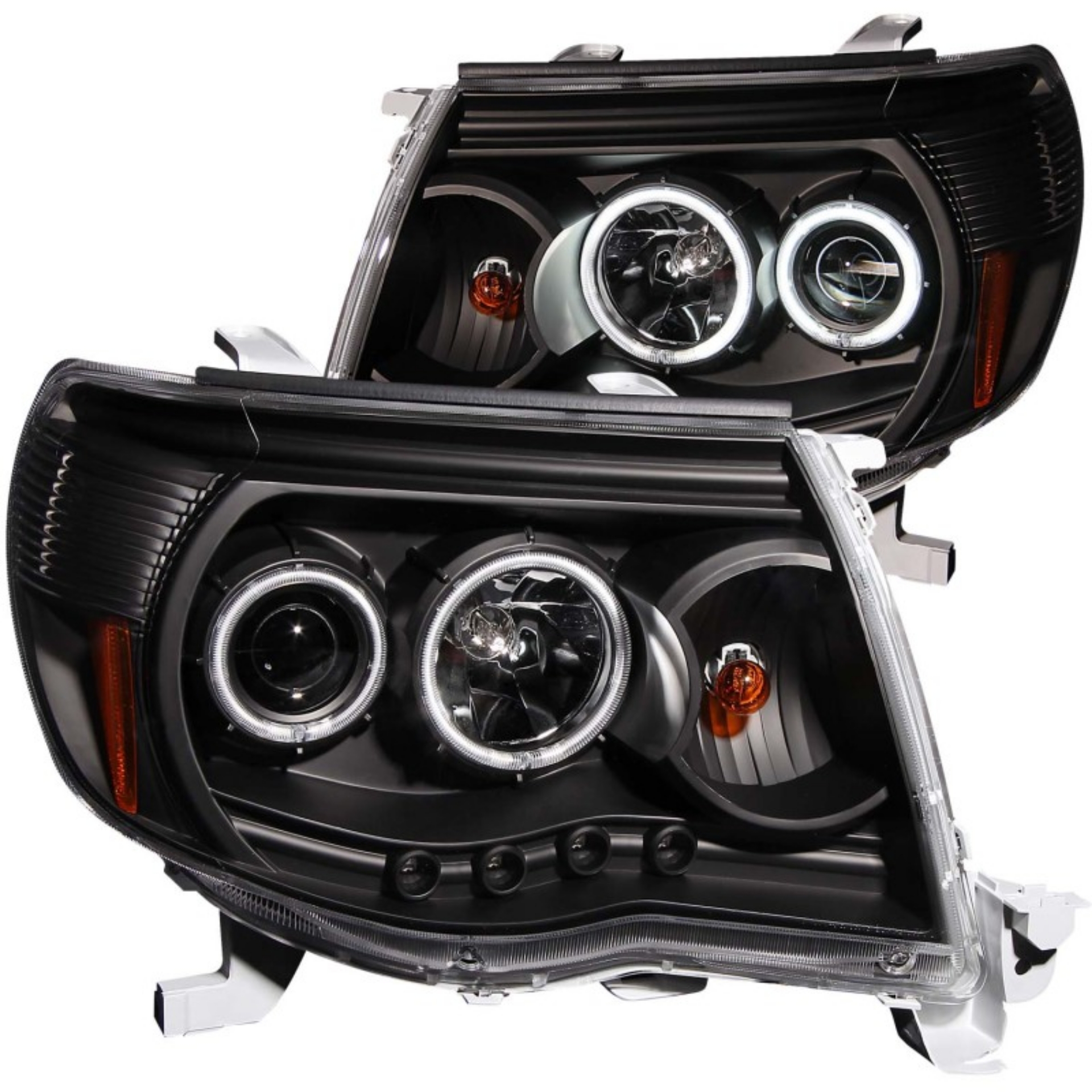 Picture of ANZO 2005-2011 Toyota Tacoma Projector Headlights w- Halo Black