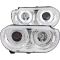Picture of ANZO 2008-2014 Dodge Challenger Projector Headlights w- Halo Chrome CCFL