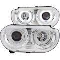 Picture of ANZO 2008-2014 Dodge Challenger Projector Headlights w- Halo Chrome CCFL