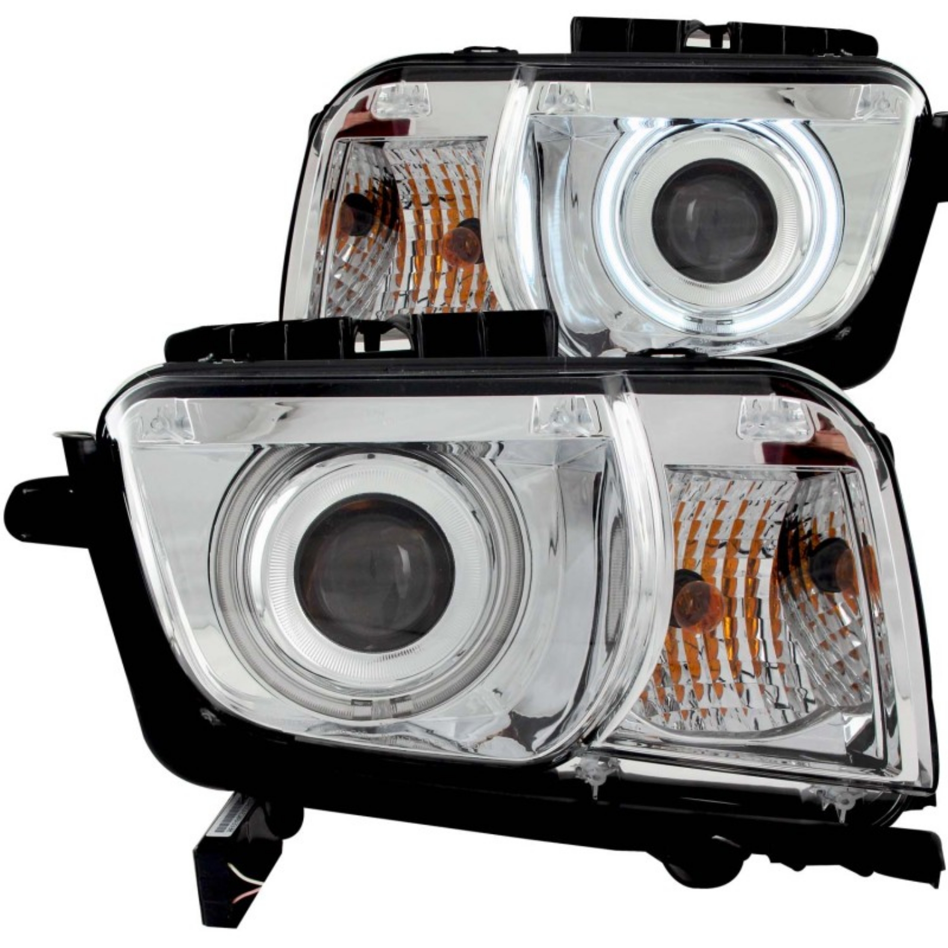 Picture of ANZO 2010-2013 Chevrolet Camaro Projector Headlights w- Halo Chrome CCFL