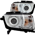 Picture of ANZO 2010-2013 Chevrolet Camaro Projector Headlights w- Halo Chrome CCFL