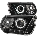 Picture of ANZO 2010-2014 Ford Mustang Projector Headlights w- Halo Black CCFL