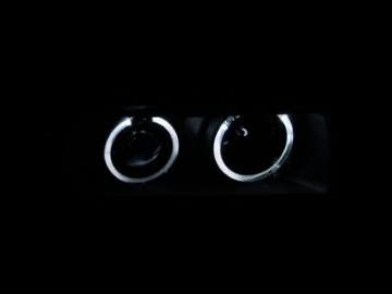 Picture of ANZO 1992-1998 BMW 3 Series E36 Projector Headlights w- Halo Black G2 1 pc