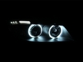Picture of ANZO 2006-2008 BMW 3 Series E90-E91 Projector Headlights w- Halo w- LED Bar Black CCFL