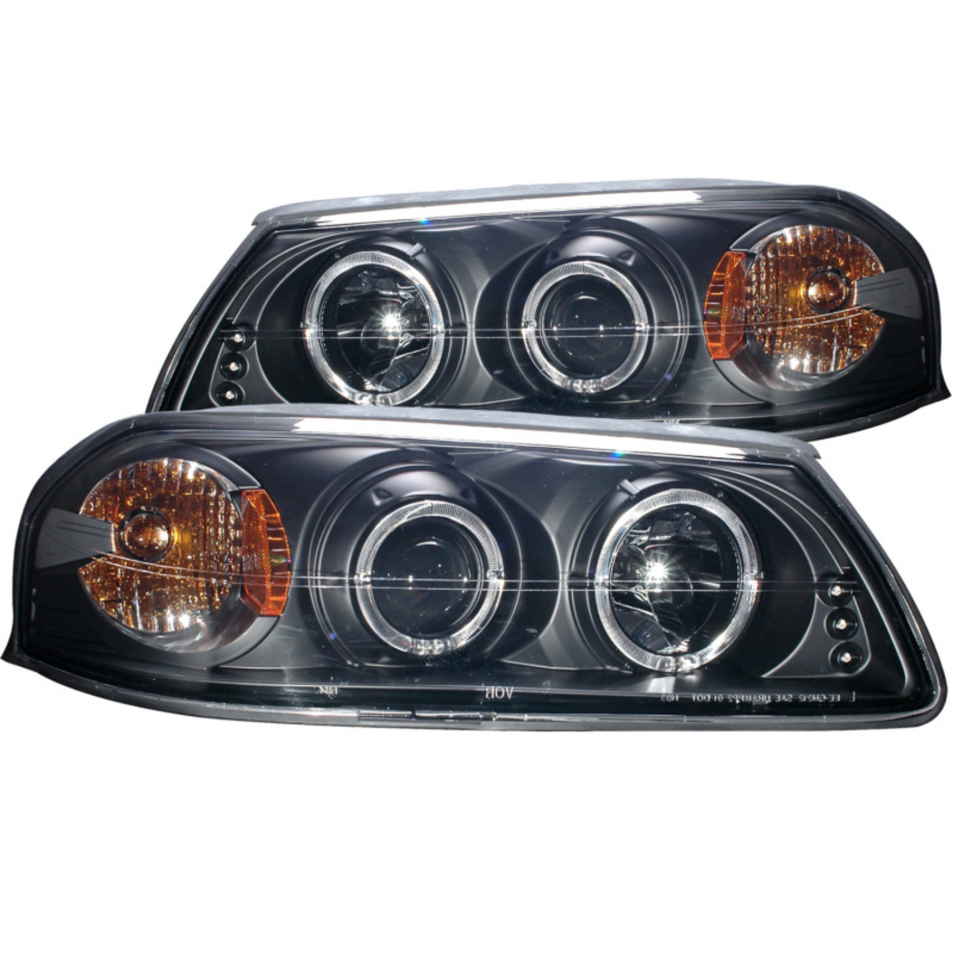 Picture of ANZO 2000-2005 Chevrolet Impala Projector Headlights w- Halo Black
