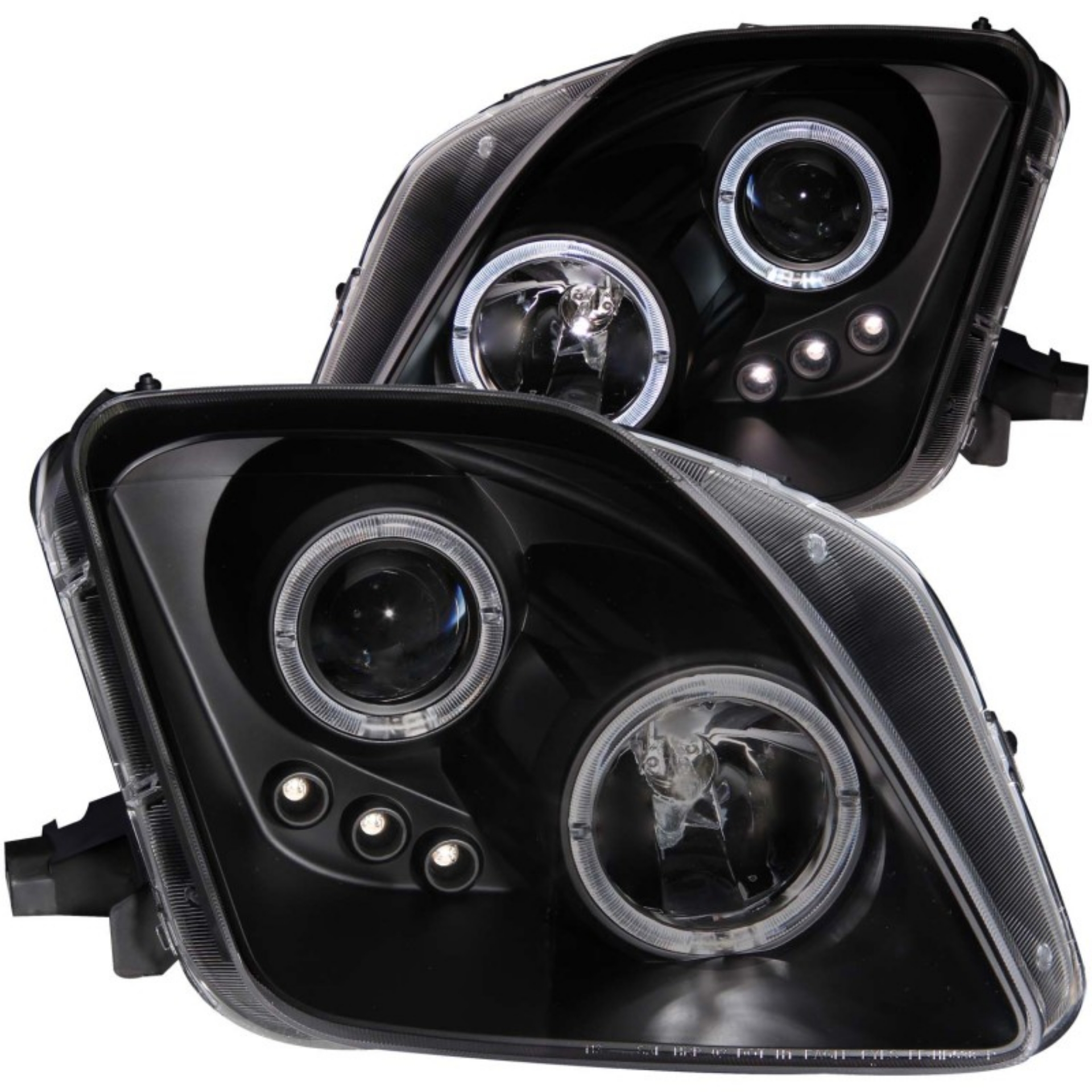 Picture of ANZO 1997-2001 Honda Prelude Projector Headlights w- Halo Black w- LED