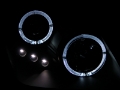 Picture of ANZO 1997-2001 Honda Prelude Projector Headlights w- Halo Black w- LED