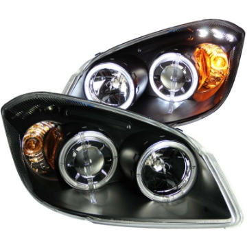 Picture of ANZO 2005-2010 Chevrolet Cobalt Projector Headlights w- Halo Black w- LED