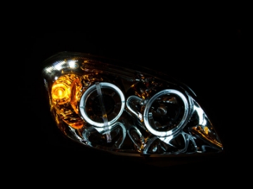 Picture of ANZO 2005-2010 Chevrolet Cobalt Projector Headlights w- Halo Black w- LED