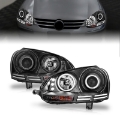 Picture of ANZO 2006-2009 Volkswagen Rabbit Projector Headlights w- Halo Black CCFL