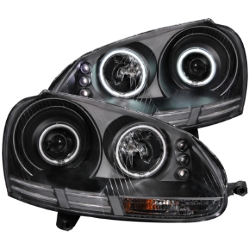 Picture of ANZO 2006-2009 Volkswagen Rabbit Projector Headlights w- Halo Black CCFL