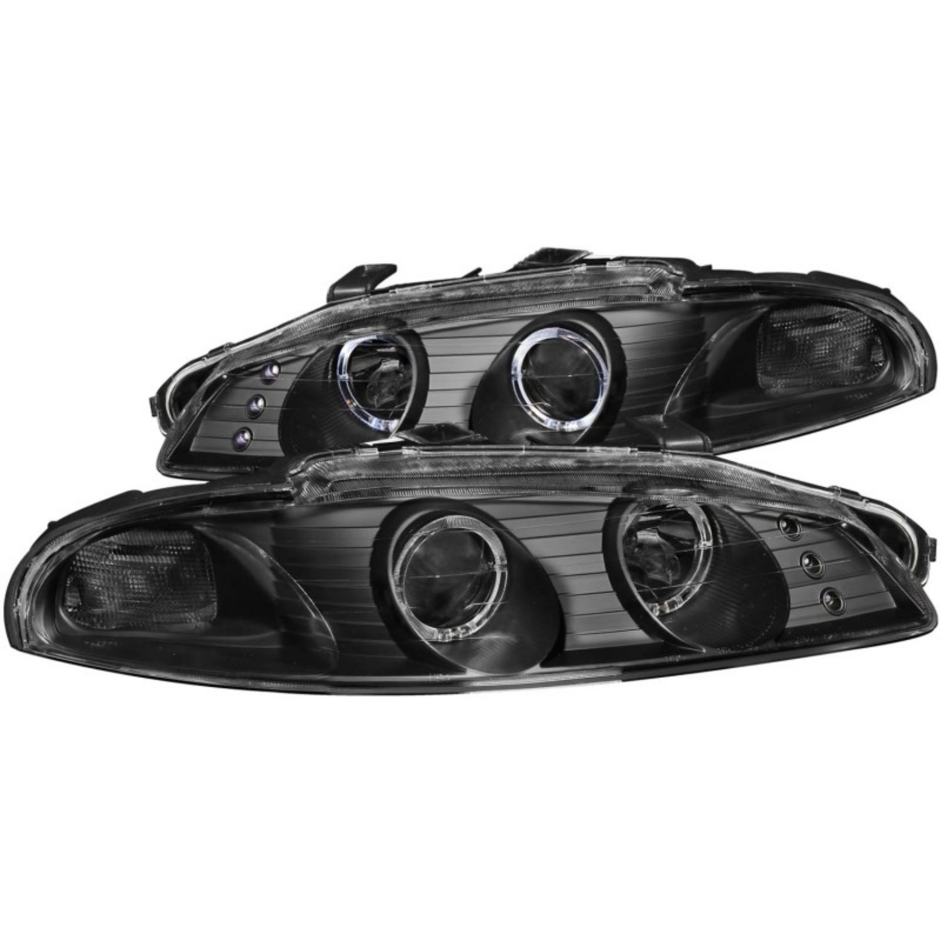 Picture of ANZO 1997-1999 Mitsubishi Eclipse Projector Headlights w- Halo Black G2