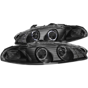 Picture of ANZO 1997-1999 Mitsubishi Eclipse Projector Headlights w- Halo Black G2
