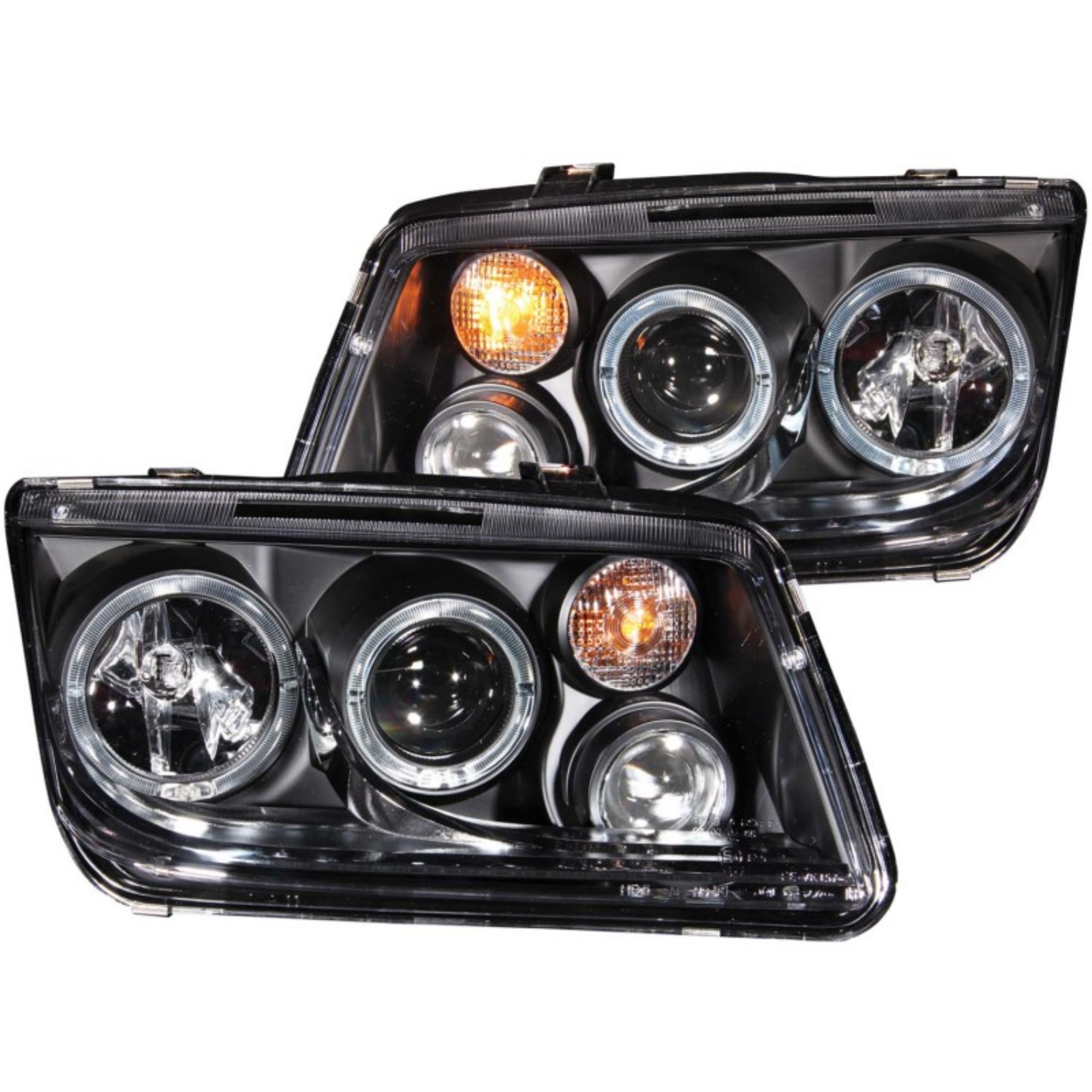 Picture of ANZO 1999-2005 Volkswagen Jetta Projector Headlights w- Halo Black CCFL
