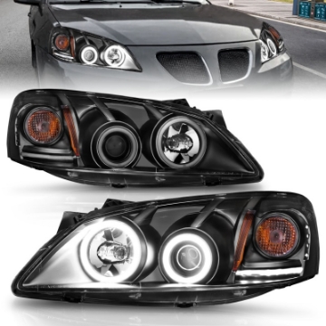 Picture of ANZO 2005-2010 Pontiac G6 Projector Headlights w- Halo Black CCFL