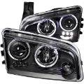Picture of ANZO 2006-2010 Dodge Charger Projector Headlights w- Halo Black