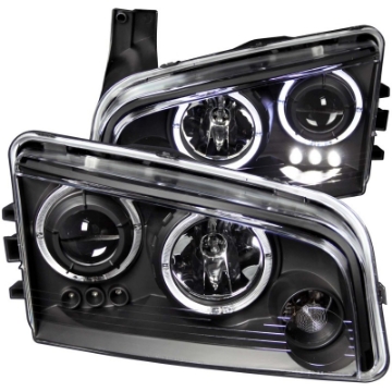 Picture of ANZO 2006-2010 Dodge Charger Projector Headlights w- Halo Black
