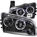 Picture of ANZO 2006-2010 Dodge Charger Projector Headlights w- Halo Black