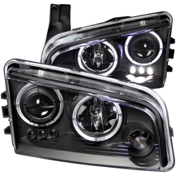 Picture of ANZO 2006-2010 Dodge Charger Projector Headlights w- Halo Black