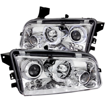 Picture of ANZO 2006-2010 Dodge Charger Projector Headlights w- Halo Chrome