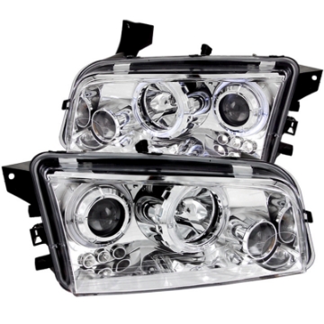 Picture of ANZO 2006-2010 Dodge Charger Projector Headlights w- Halo Chrome