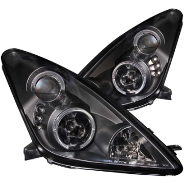 Picture of ANZO 2000-2005 Toyota Celica Projector Headlights w- Halo Black