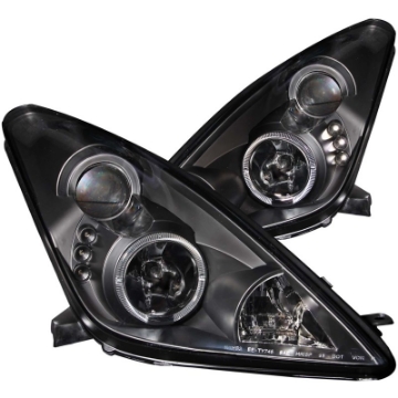 Picture of ANZO 2000-2005 Toyota Celica Projector Headlights w- Halo Black
