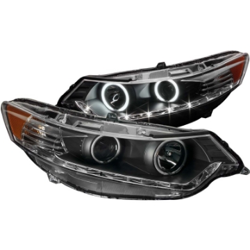 Picture of ANZO 2009-2012 Acura TSX Projector Headlights w- Halo Black CCFL HID Compatible