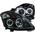 Picture of ANZO 2008-2009 Nissan Altima 2 Door ONLY Projector Headlights w- Halo Black CCFL
