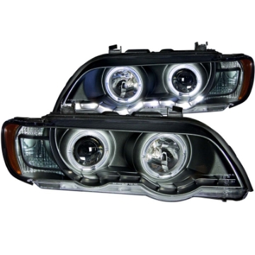 Picture of ANZO 2000-2003 BMW X5 Projector Headlights w- Halo Black