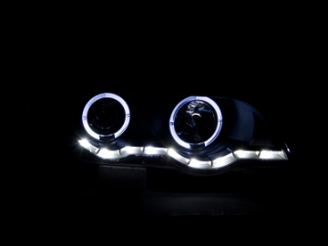 Picture of ANZO 2000-2003 BMW X5 Projector Headlights w- Halo Black