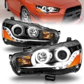 Picture of ANZO 2008-2015 Mitsubishi Lancer Projector Headlights w- Halo Black CCFL
