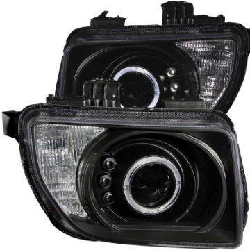 Picture of ANZO 2003-2006 Honda Element Projector Headlights w- Halo Black