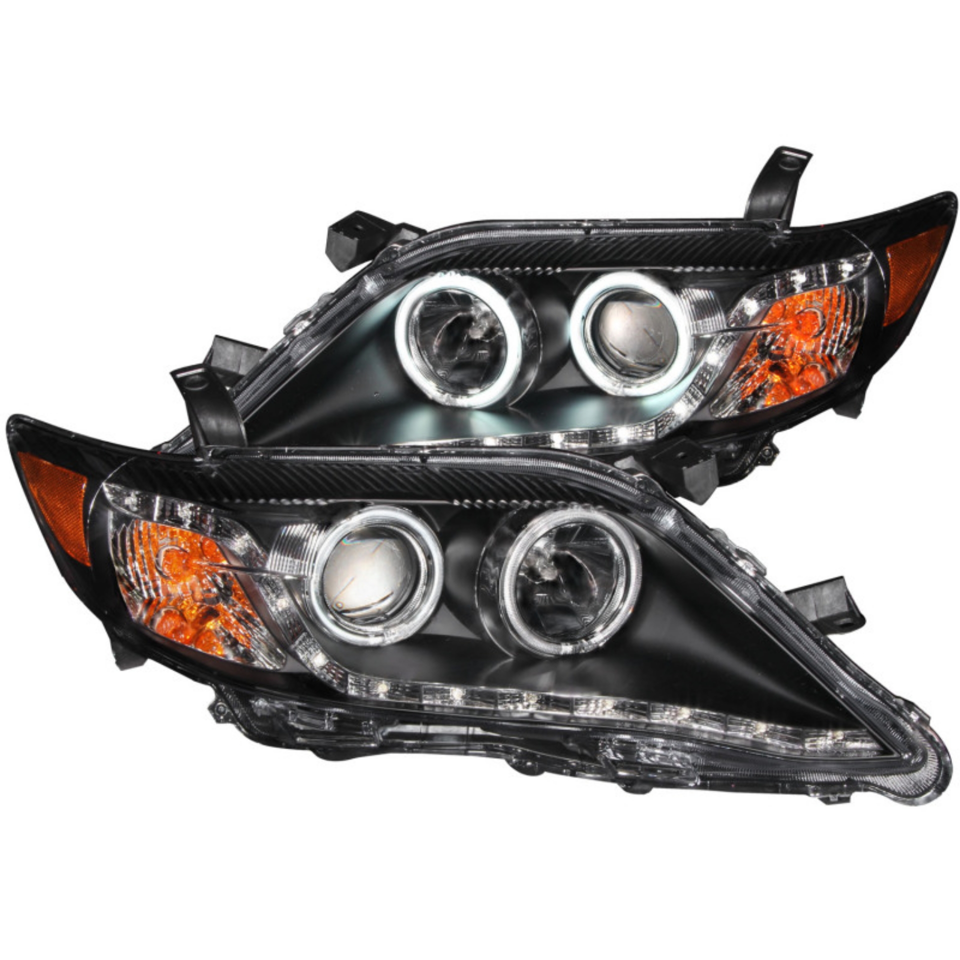 Picture of ANZO 2010-2011 Toyota Camry Projector Headlights w- Halo Black CCFL