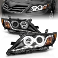 Picture of ANZO 2010-2011 Toyota Camry Projector Headlights w- Halo Black CCFL
