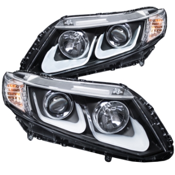 Picture of ANZO 2012-2015 Honda Civic Projector Headlights w- U-Bar Black